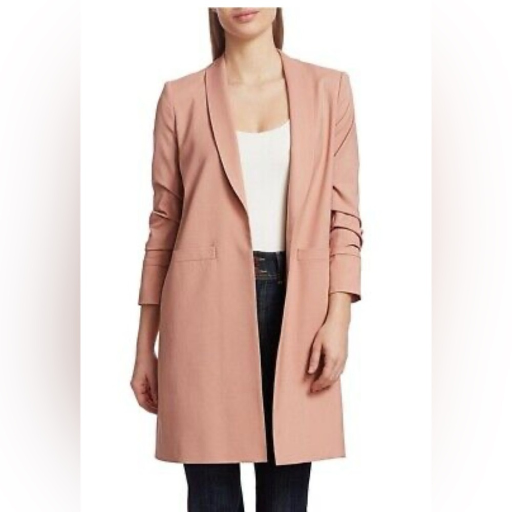 Alice + Olivia Muriel Scrunch-Sleeve Duster